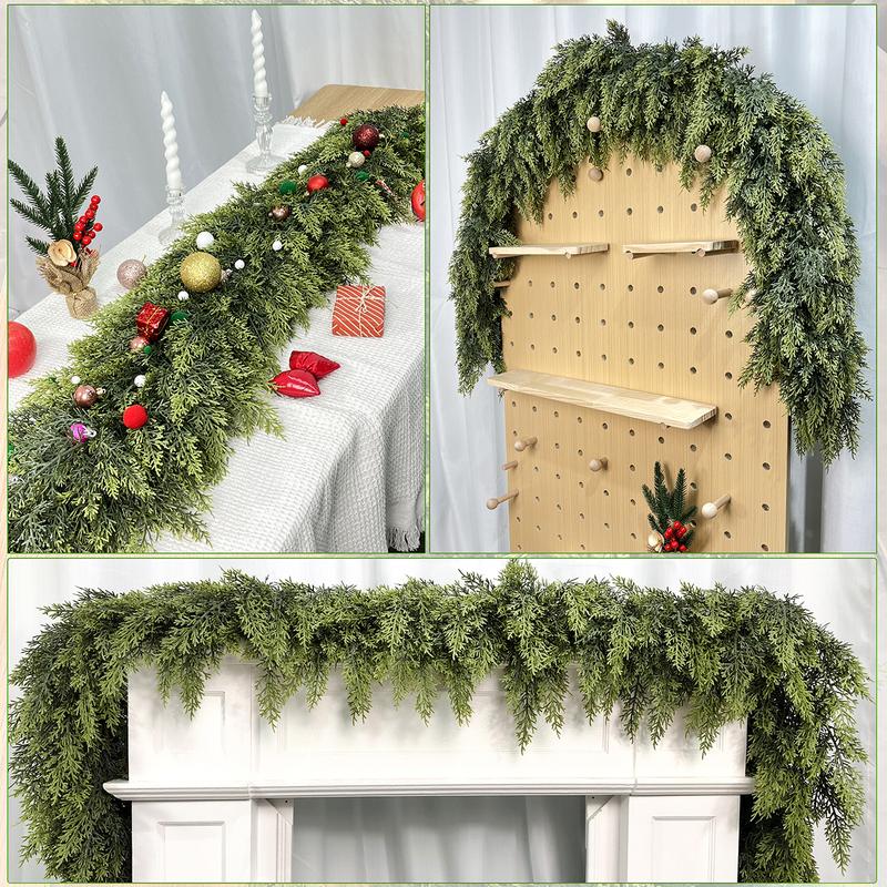 6FT Artificial Cedar Garland – Real Touch Green Pine