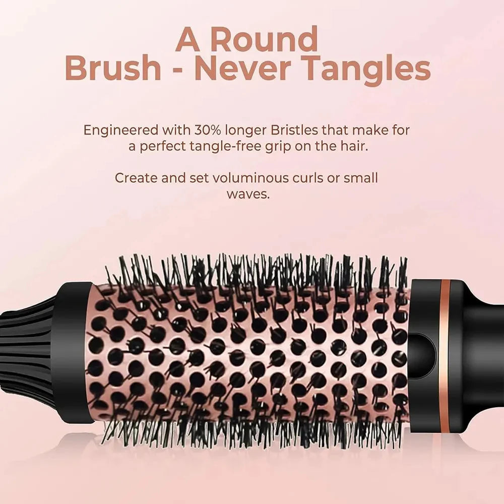 Wavytalk Blowout Boost Ionic Thermal Brush 1 1/2 Inch with LED Display, 300℉-420℉ for Different Hair Types, 120-240V Universal Voltage