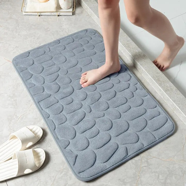 Premium Embossed Memory Foam Bath Mat – Thick, Non-Slip & Ultra-Soft