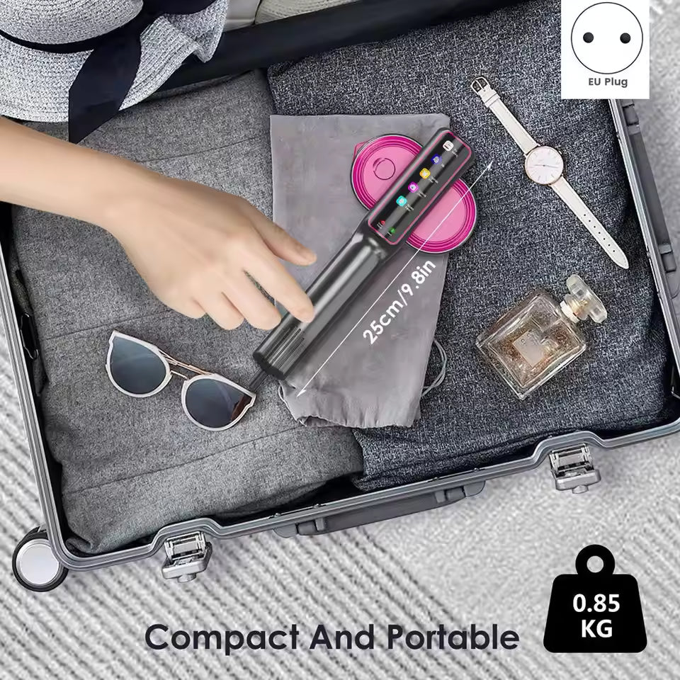 Clabihim Portable Garment Steamer – LCD Display, 5s Fast Heat, 7 Modes, 90° Swivel Handle