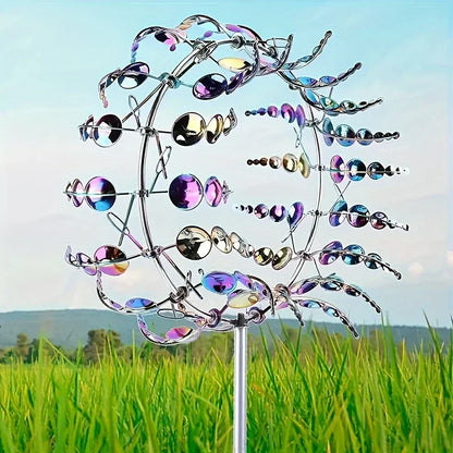 Elegant Kinetic Windmill – Rotating Metal Garden Sculpture