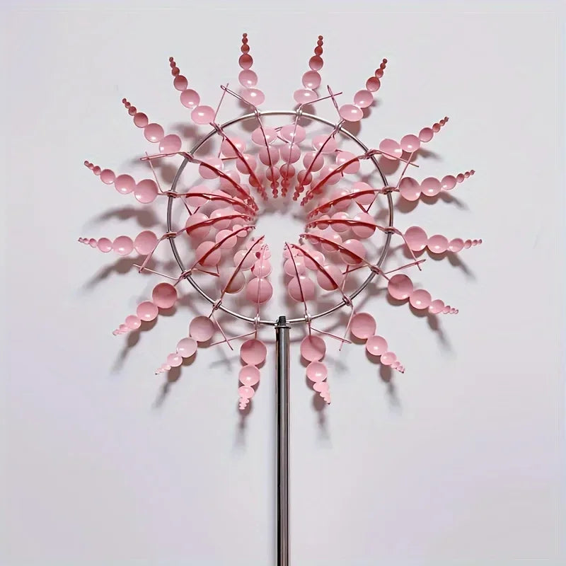 Elegant Kinetic Windmill – Rotating Metal Garden Sculpture