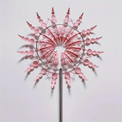 Elegant Kinetic Windmill – Rotating Metal Garden Sculpture