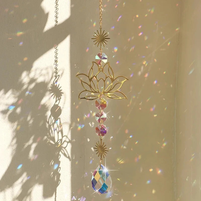 Crystal Lotus Sun Catcher Rainbow Maker