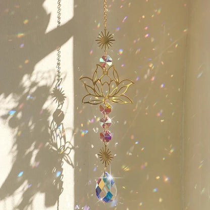 Crystal Lotus Sun Catcher Rainbow Maker