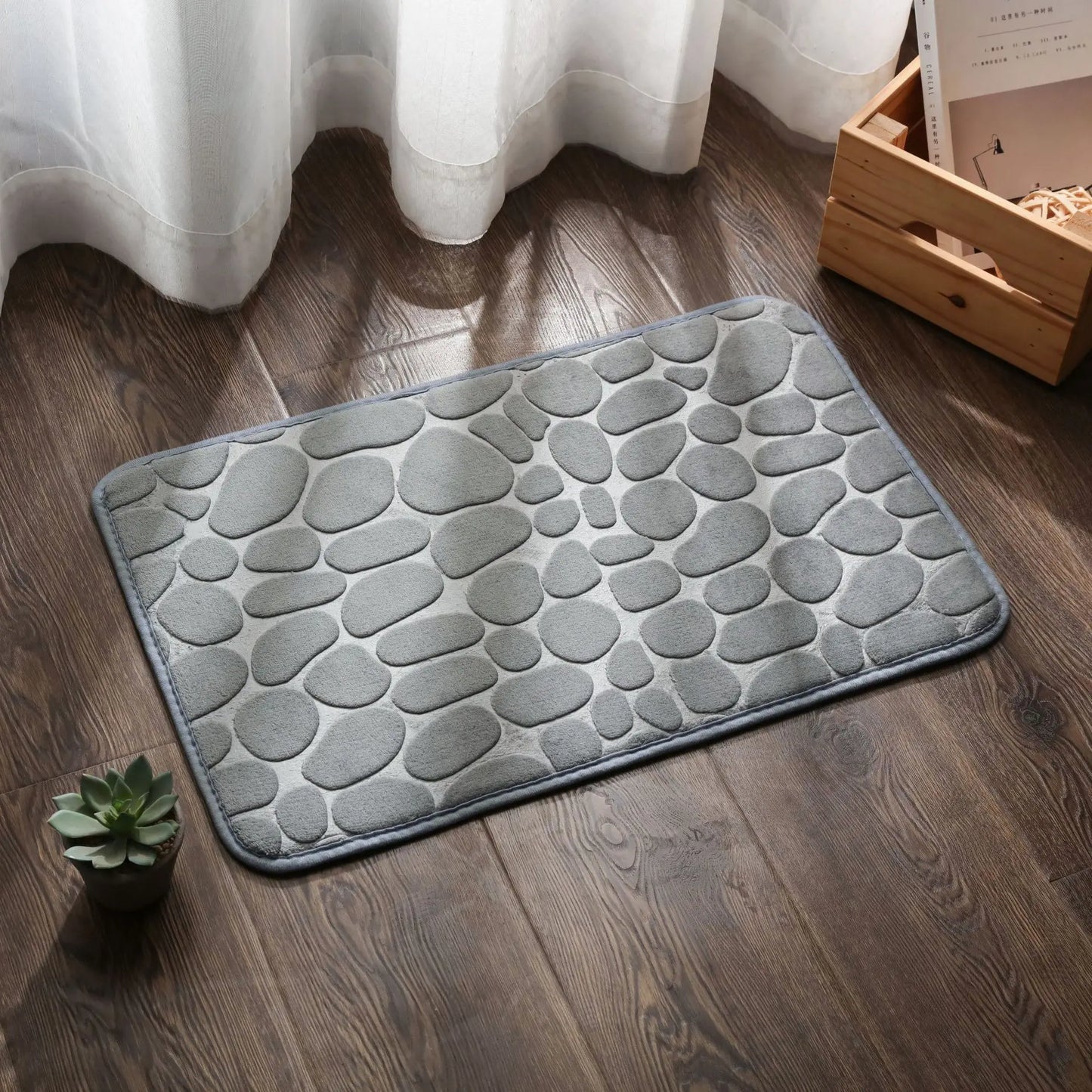 Premium Embossed Memory Foam Bath Mat – Thick, Non-Slip & Ultra-Soft