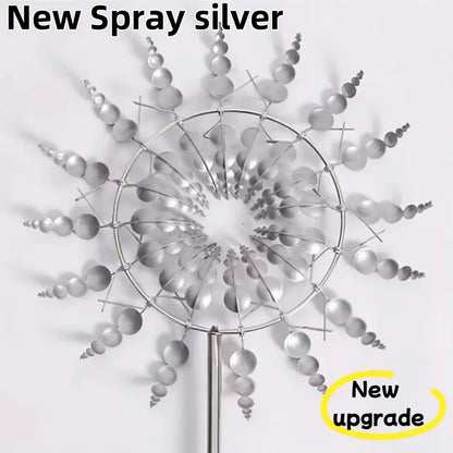 Elegant Kinetic Windmill – Rotating Metal Garden Sculpture