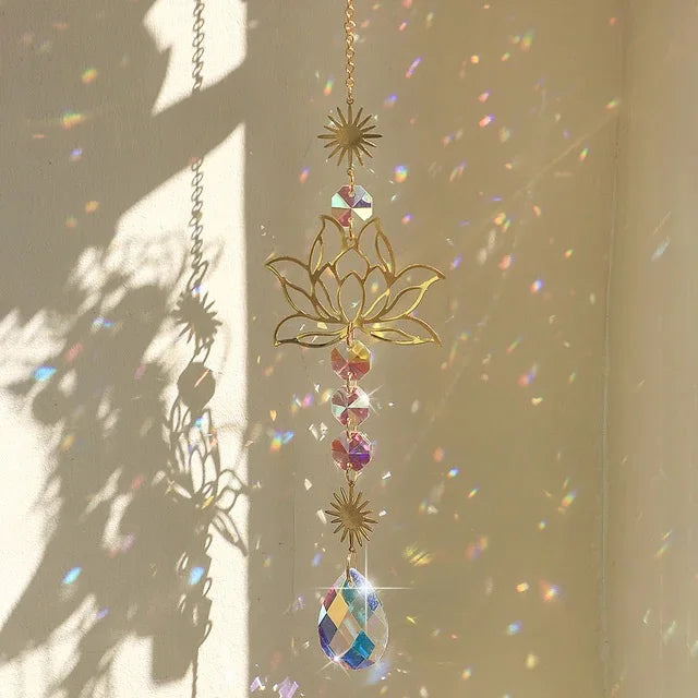 Crystal Lotus Sun Catcher Rainbow Maker