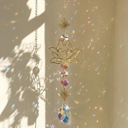 Crystal Lotus Sun Catcher Rainbow Maker