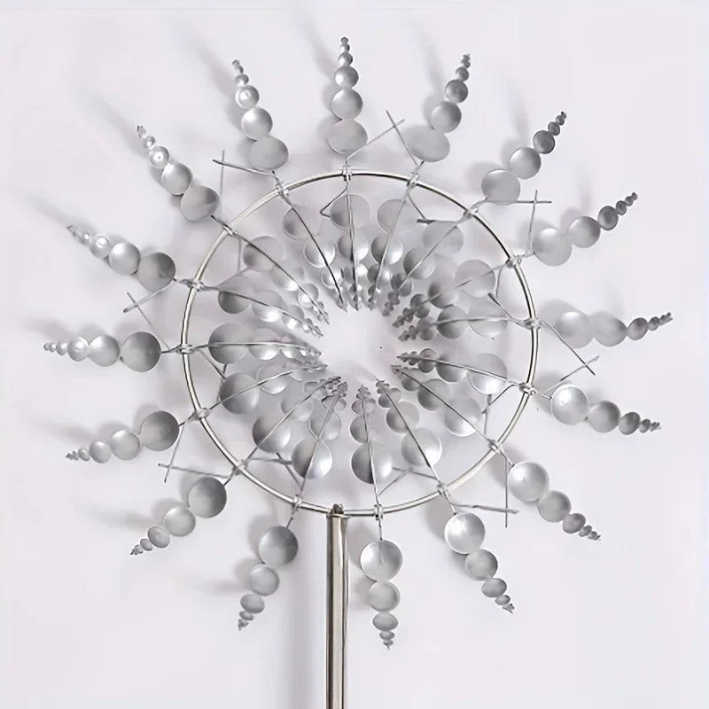 Elegant Kinetic Windmill – Rotating Metal Garden Sculpture