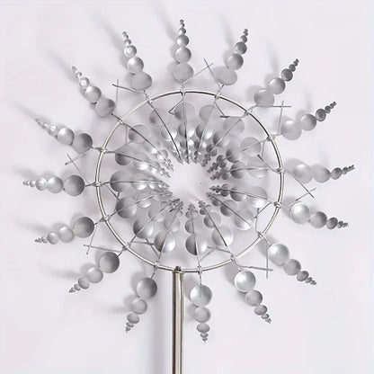 Elegant Kinetic Windmill – Rotating Metal Garden Sculpture