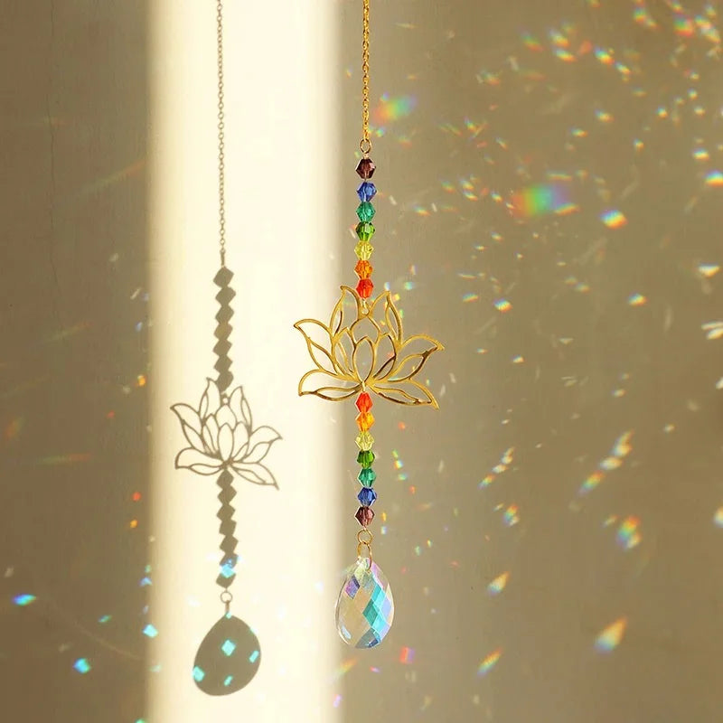 Crystal Lotus Sun Catcher Rainbow Maker