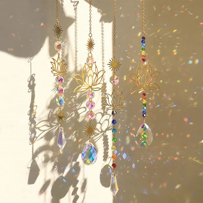 Crystal Lotus Sun Catcher Rainbow Maker