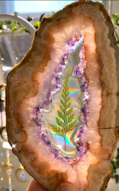Luxury Natural Geode Agate Crystal Point – Unique Gemstone Décor & Jewelry Gift