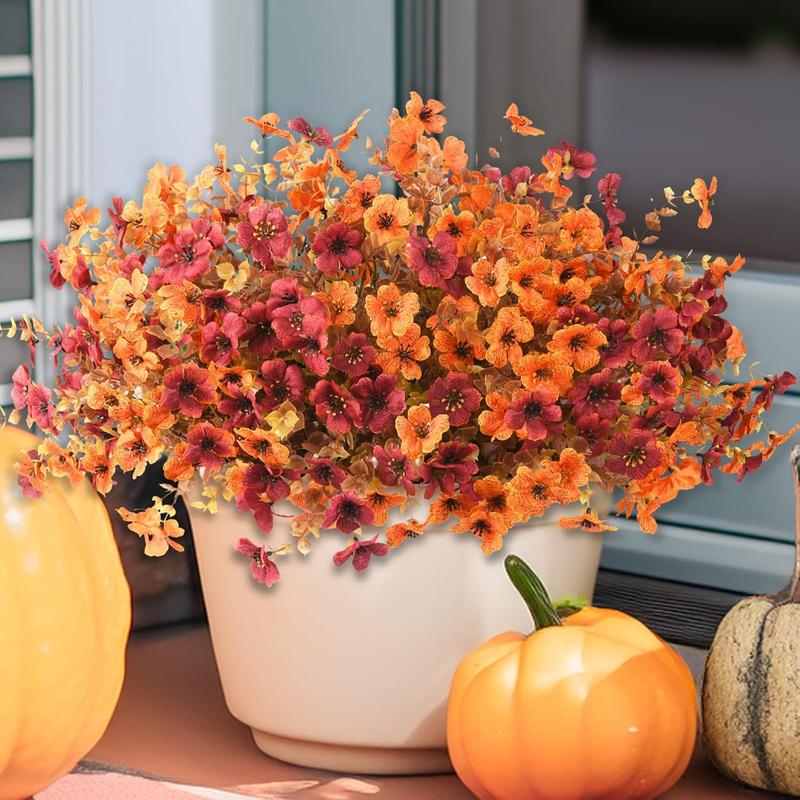 Fall Artificial Flower UV Resistant Halloween Harvest Festival Decor Fake Silk Flower Home Table Centerpiece Decoration
