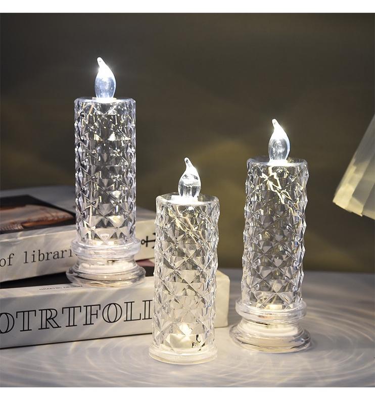 【LAST DAY SALE】LED Crystal Candle Lights ✨🕯️🔥 Buy 3 Get 1 Free, Ends Today!