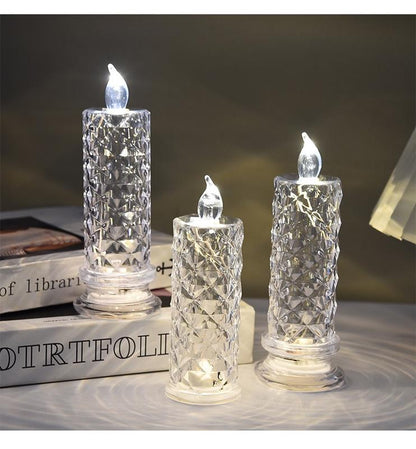 【LAST DAY SALE】LED Crystal Candle Lights ✨🕯️🔥 Buy 3 Get 1 Free, Ends Today!