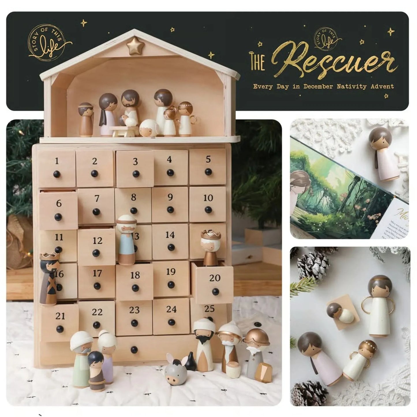 🔥LAST DAY 50% OFF ✝️The Rescuer –Nativity Advent Calendar