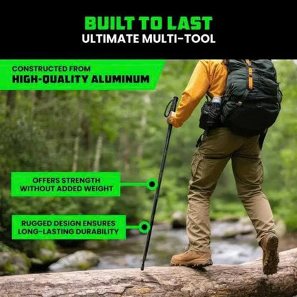 Tactical Hiking Stick w/ Integrated Survival Kit