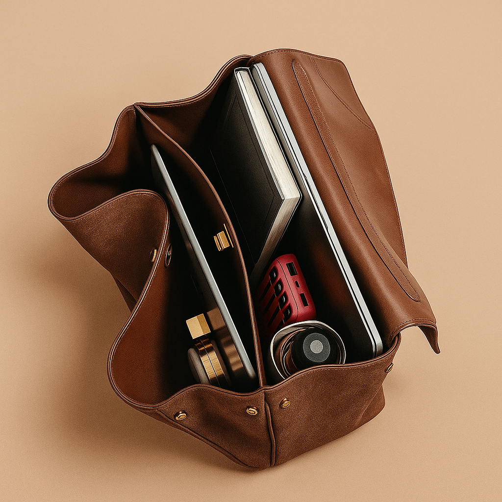 Moira Bag – Genuine Suede Tote & Full-Grain Leather Lining