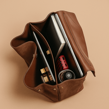 Moira Bag – Genuine Suede Tote & Full-Grain Leather Lining